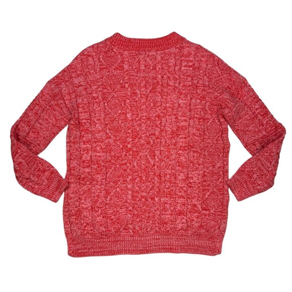 Anthropologie Pilcro Jasmine Cable Knit Tunic Sweater XS Raspberry Marled NWT - Picture 11 of 12